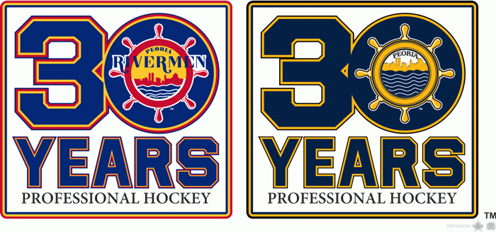 Peoria Rivermen 2011 12 Anniversary Logo iron on heat transfer